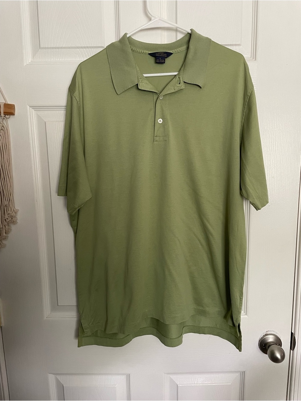 Brooks Brothers 100% Cotton Men’s size Large Olive Green Polo Shirt